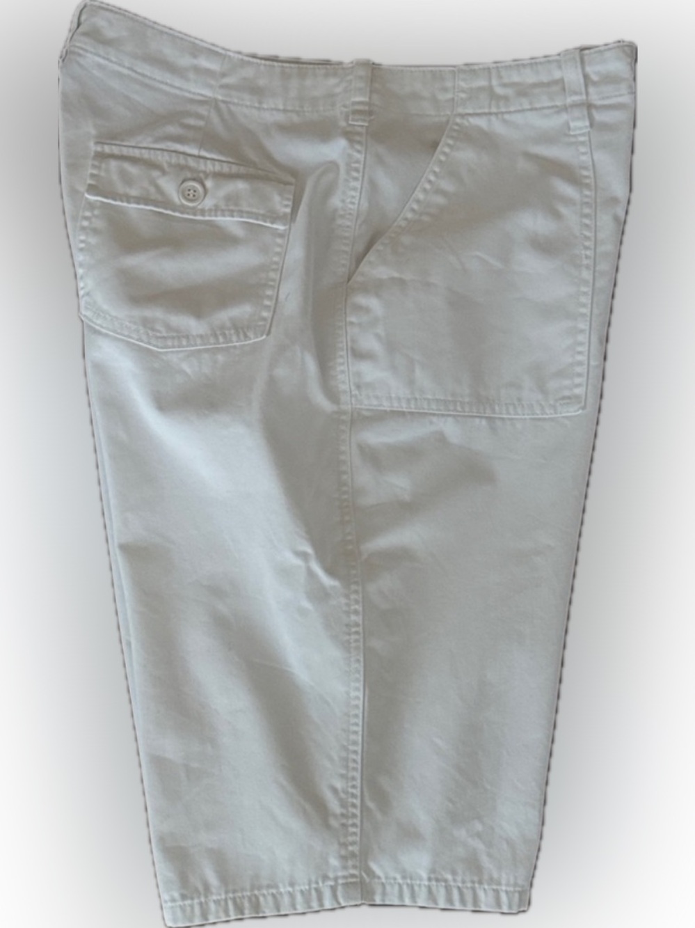 NEW YORK & COMPANY SHORTS 100% COTTON DENIM CARGO UTILITY JORTS POCKETS WHITE 12